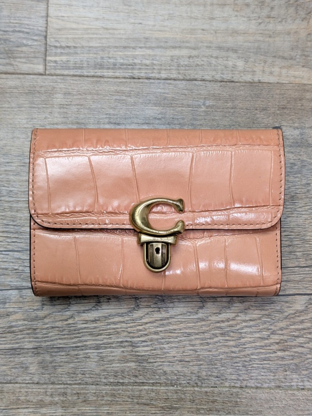 Coach Studio Croc Embossed Wallet